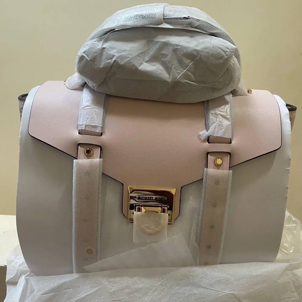 Michael Kors Manhattan Medium Leather Satchel